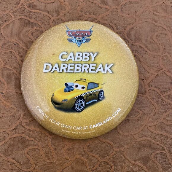 Disney California Adventure Cars Land Cabby Darebreak Collector Button Pin Promo - Picture 1 of 2